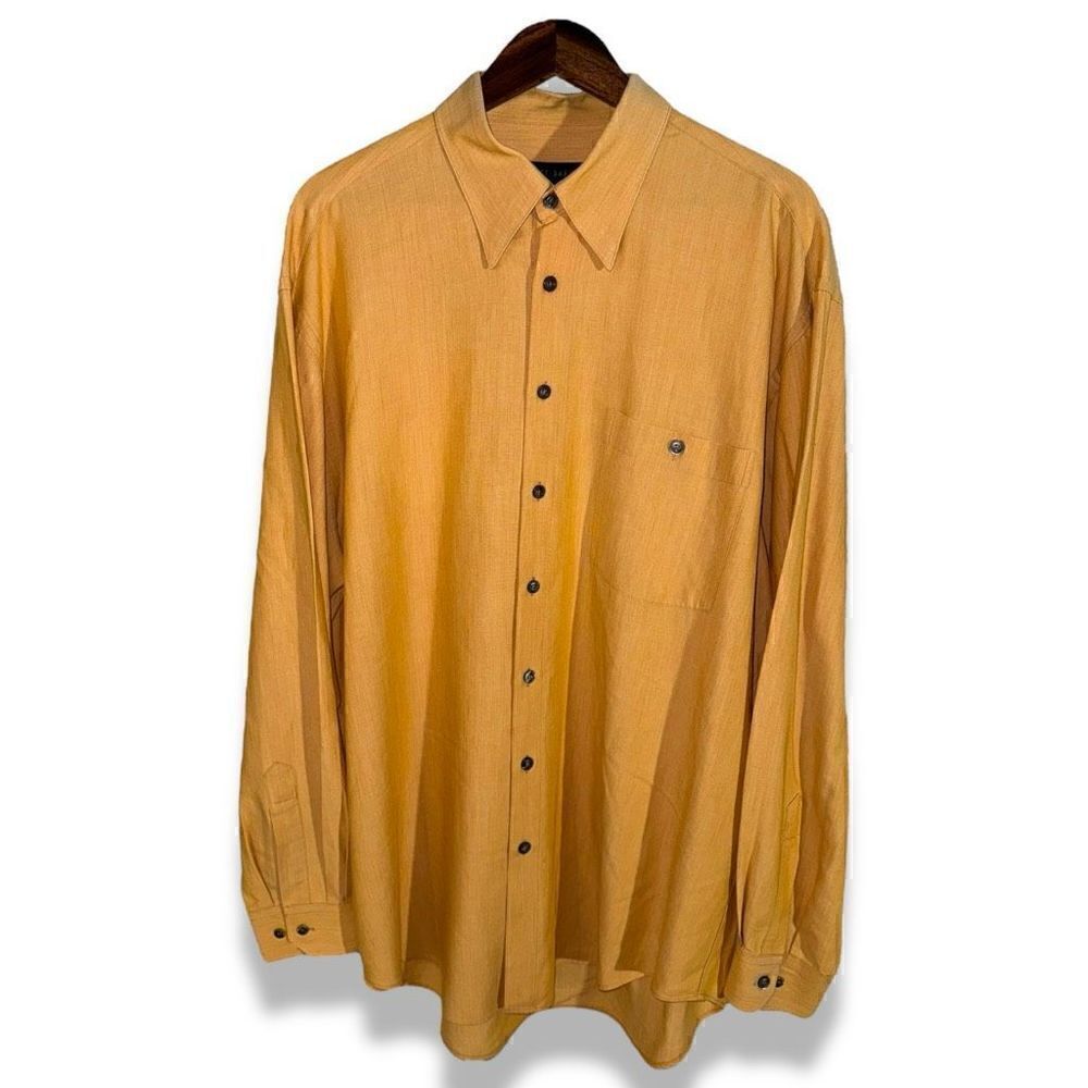 Scott Barber Golden Yellow Button Down Shirt Size XL